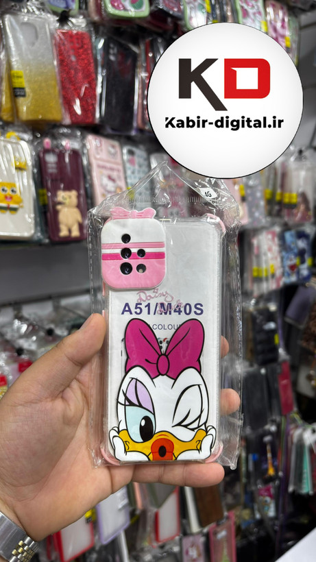 قاب گوشی Galaxy A51 سامسونگ طرح سیلیکونی ژله ای سه بعدی برجسته عروسکی اوردک صوتری محافظ لنز دار