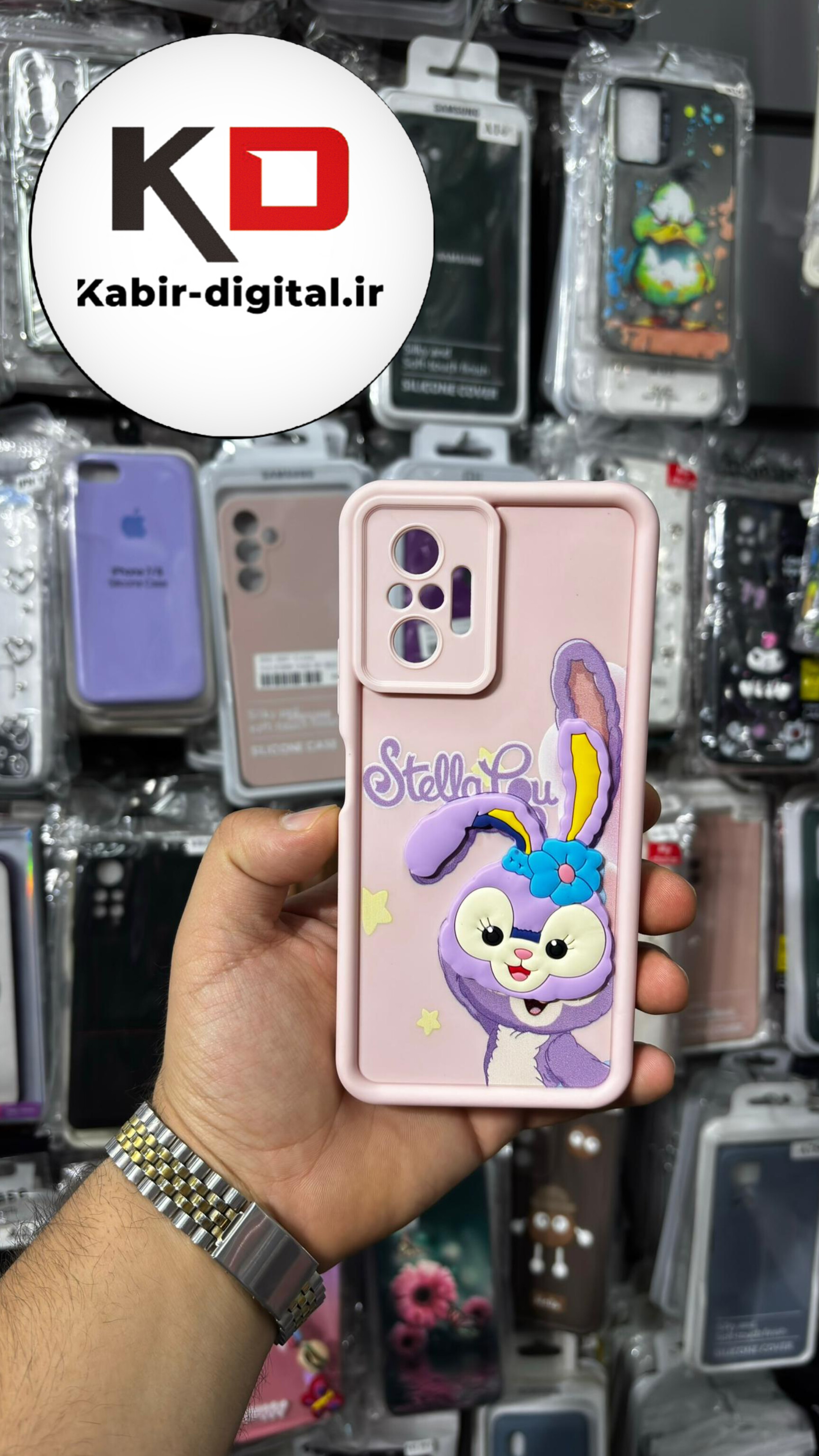 قاب گوشی Redmi Note 10 Pro /Note 10 Pro Max شیائومی سیلیکونی ژله ای سولید SOLID سه بعدی برجسته عروسکی خرگوش محافظ لنزدار