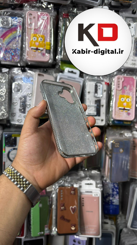 قاب گوشی iPhone 16 آیفون پروانه آموره نگین دار برجسته شاینی مدل Butterfly