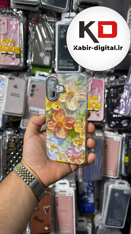 کاورگوشی مدل پروانه بابونه یاقوت Babooneh Butterfly Ruby مناسب برای iPhone 16آیفون