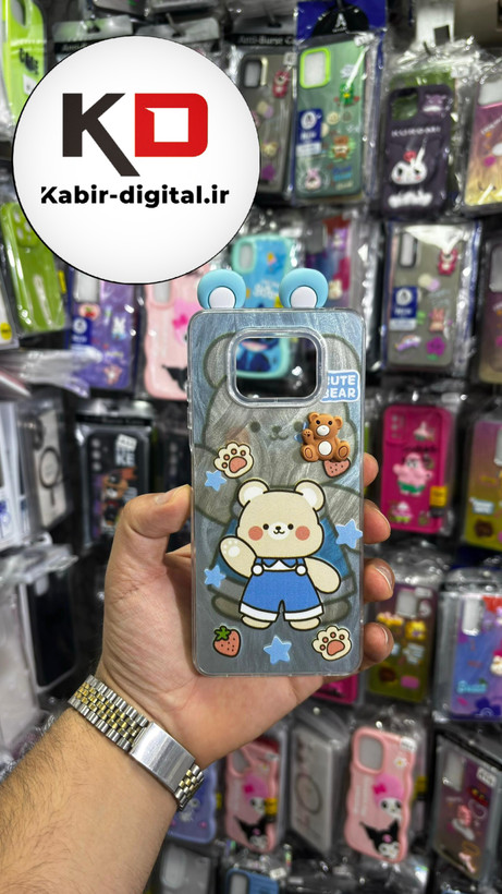 قاب گوشی POCO X3/POCO X3 Pro شیائومی فانتزی سخت Hard لیزری عروسکی برجسته تدی کیوت