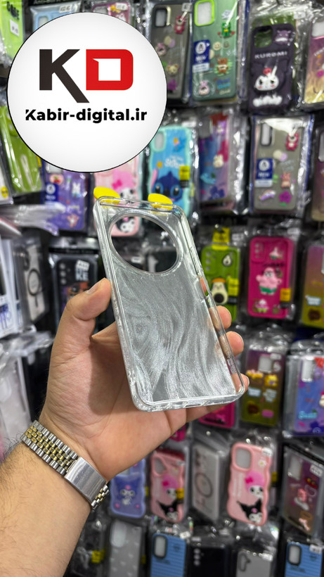 قاب گوشی Redmi A3 شیائومی فانتزی سخت Hard لیزری عروسکی برجسته تدی زرد کیوت