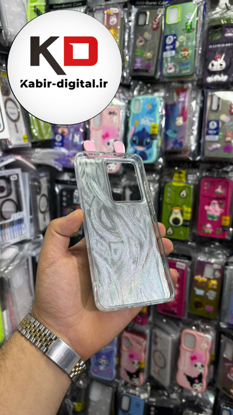 قاب گوشی Redmi Turbo 4/POCO X7 Pro شیائومی فانتزی سخت Hard لیزری عروسکی برجسته کرومی کیوت