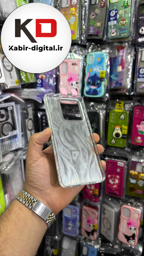 قاب گوشی Redmi Note 13 4G شیائومی فانتزی سخت Hard لیزری عروسکی برجسته پاتریک کیوت