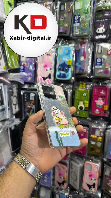 قاب گوشی Redmi Note 13 4G شیائومی فانتزی سخت Hard لیزری عروسکی برجسته پاتریک کیوت