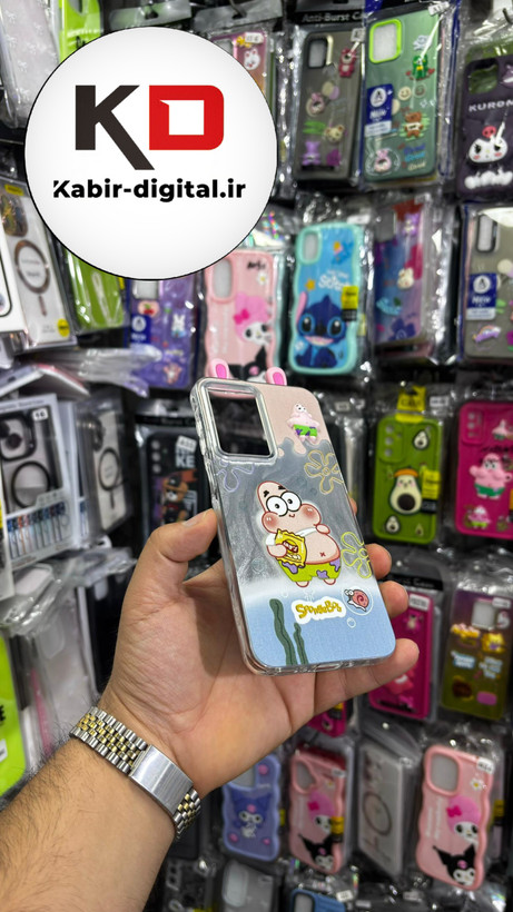 قاب گوشی Galaxy A16 / A26/A17 سامسونگ فانتزی سخت Hard لیزری عروسکی برجسته پاتریک کیوت