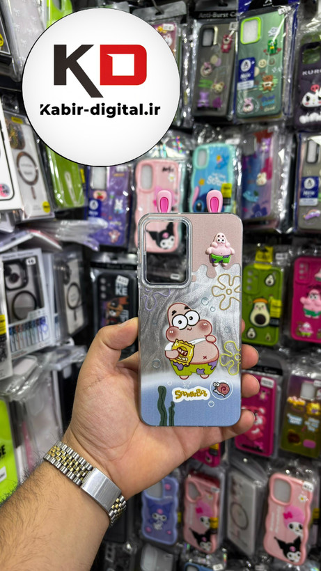 قاب گوشی Galaxy A16 / A26/A17 سامسونگ فانتزی سخت Hard لیزری عروسکی برجسته پاتریک کیوت