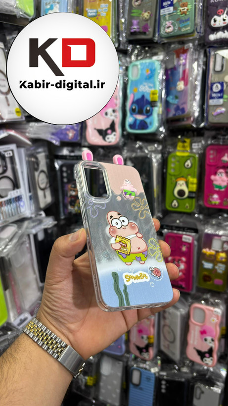 کاور گوشی Galaxy A15/A24/A25 سامسونگ فانتزی سخت Hard لیزری عروسکی برجسته پاتریک کیوت