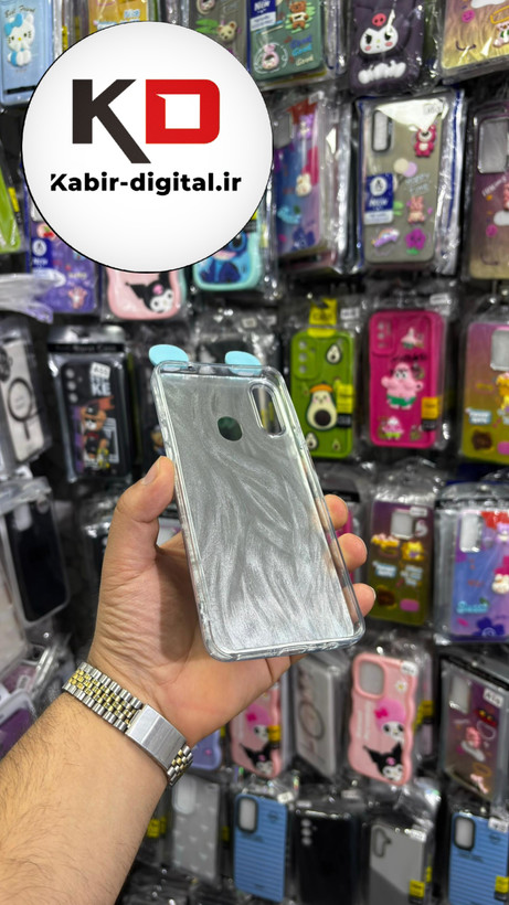 کاور گوشی Galaxy A20s سامسونگ فانتزی سخت Hard لیزری عروسکی برجسته خرس کیوت