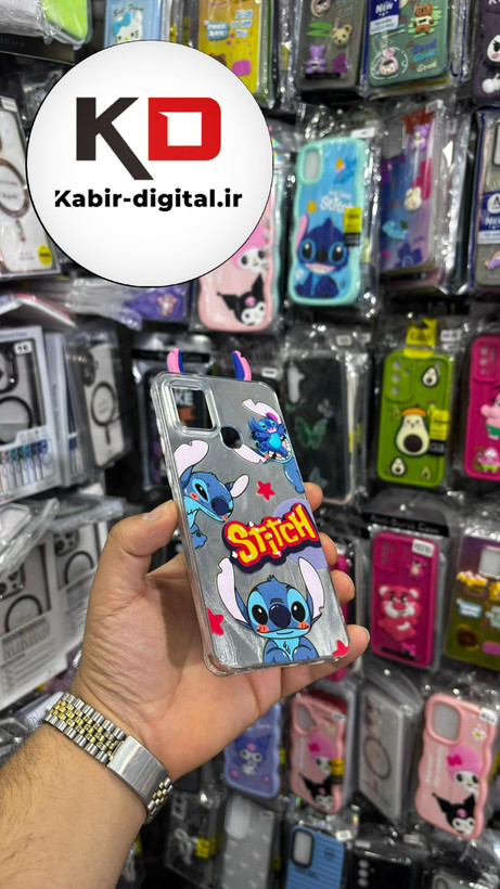 کاور گوشی Galaxy A21s سامسونگ فانتزی سخت Hard لیزری عروسکی برجسته استیج کیوت