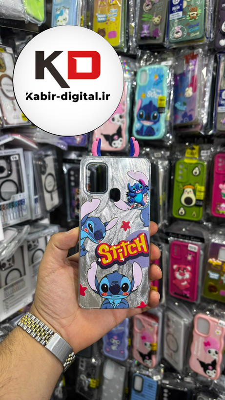 کاور گوشی Galaxy A21s سامسونگ فانتزی سخت Hard لیزری عروسکی برجسته استیج کیوت
