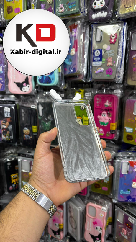 کاور گوشی Galaxy A35/A55 سامسونگ فانتزی سخت Hard لیزری عروسکی برجسته خرس سفید کیوت