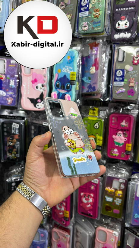 کاور گوشی Galaxy A52/A52s سامسونگ فانتزی سخت Hard لیزری عروسکی برجسته پاتریک کیوت