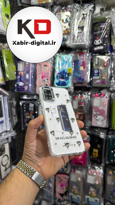 قاب گوشی Galaxy A51/A31 سامسونگ لاکچری شفاف رزینی طرح شاین لنز کرومی طرح قلب