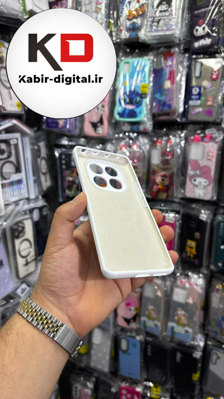 قاب گوشی Redmi Note14 Pro 4G شیائومی سیلیکونی اورجینال سورا SORA پاک کنی درجه یک زیربسته محافظ لنز دار سفید