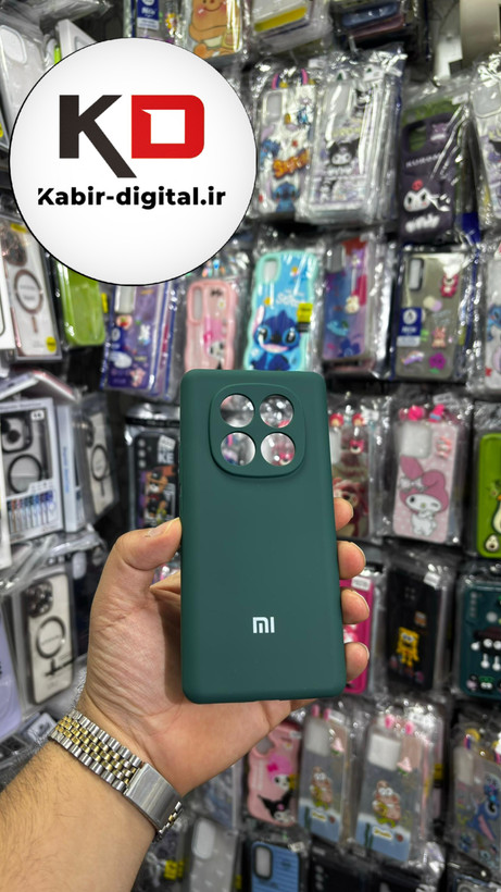 قاب گوشی Redmi Note14 Pro 4G شیائومی سیلیکونی اورجینال سورا SORA پاک کنی درجه یک زیربسته محافظ لنز دار سبز
