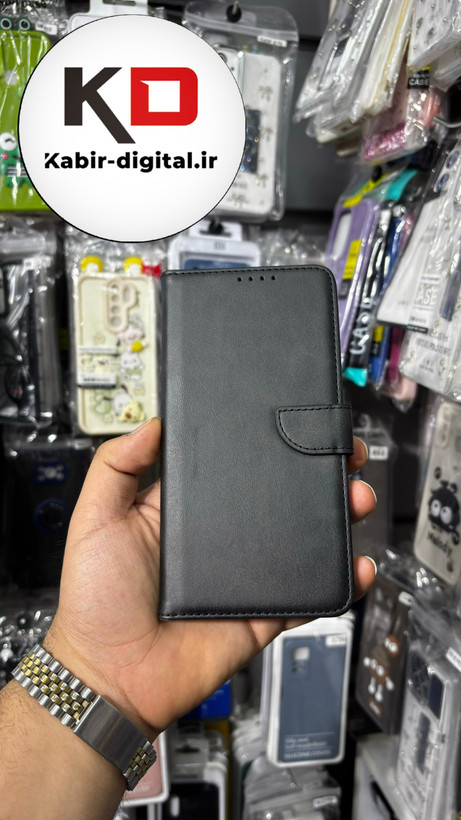 کیف گوشی Galaxy A51 سامسونگ چرم مگنتی جاکارتی بند آویز دار مشکی