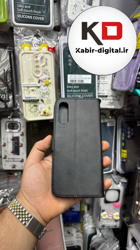 کیف گوشی Galaxy A70 / A70s سامسونگ چرم مگنتی جاکارتی دار مشکی