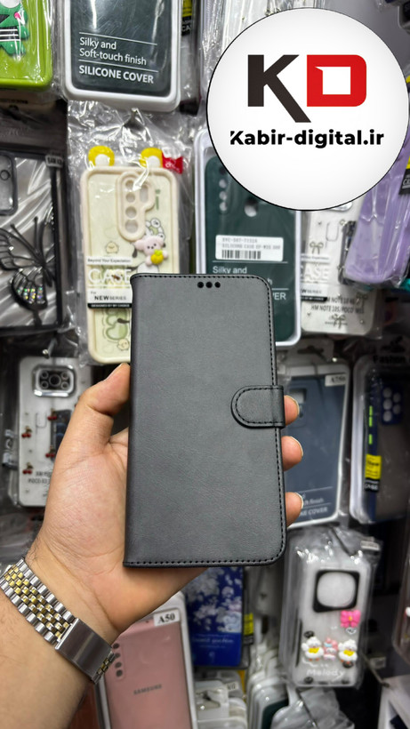 کیف گوشی Galaxy A70 / A70s سامسونگ چرم مگنتی جاکارتی دار مشکی