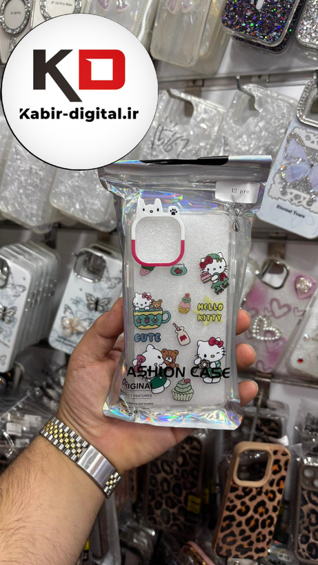 قاب گوشی iPhone 12 / iPhone 12 PRO آیفون شفاف فانتزی عروسکی طرح هلوکیتی