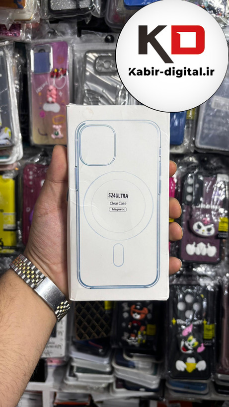 قاب گوشی Galaxy S24 Ultra سامسونگ شفاف مگ سیف دار MagSafe اورجینال دور سیلیکونی ایربگ دار