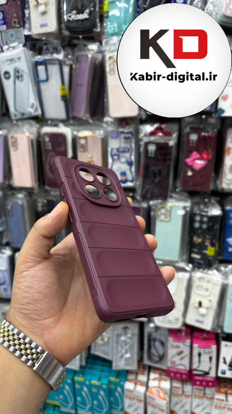 قاب گوشی Redmi Note 14 Pro Plus / Note 14 Pro 5G شیائومی سیلیکونی پافر PC زیر بسته محافظ لنز دار زرشکی