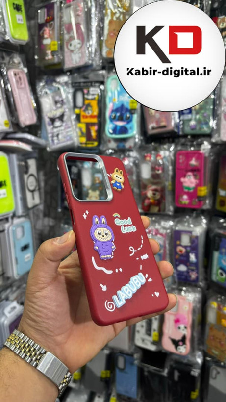 قاب گوشی Redmi A5 شیائومی لدر دیزاین SOFT Lether Design اسپیگن Spigen سیلیکونی طرح چرم لبوبو قرمز