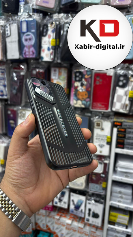 قاب گوشی iPhone 13/14 آیفون اورجینال PROTECTIVE CASE سری CAR DESIGN محافظ لنز دار شیشه ای مشکی