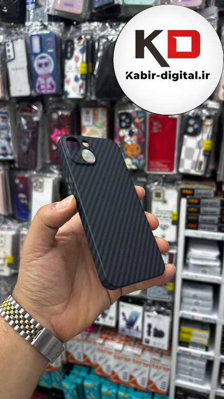 قاب مگ سیف فیبر کربن مدل carbonix مناسب گوشی آیفون iPhone 13/14 مشکی