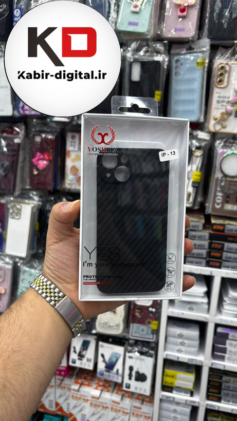 قاب مگ سیف فیبر کربن مدل carbonix مناسب گوشی آیفون iPhone 13/14 مشکی