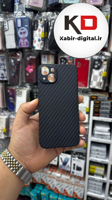 قاب مگ سیف فیبر کربن مدل carbonix مناسب گوشی آیفون iPhone 13/14 مشکی