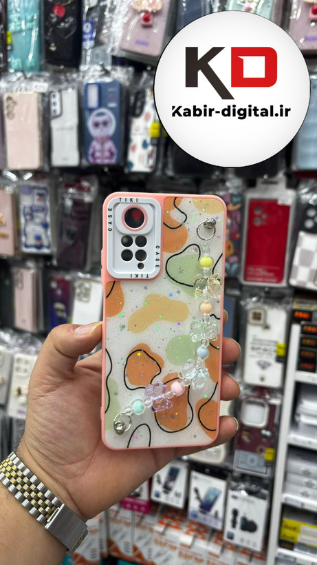قاب گوشی Redmi Note 12 Pro 4G - Redmi Note 11 Pro شیائومی طرح دستبندی آویزدار زنجیری گلبهی