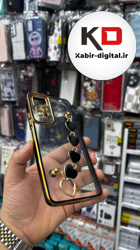 قاب گوشی Redmi Note 12 Pro 4G - Redmi Note 11 Pro شیائومی طرح الکتروپلیتینگ دستبندی مخمل قلبی ژله ای شفاف محافظ لنز دار مشکی