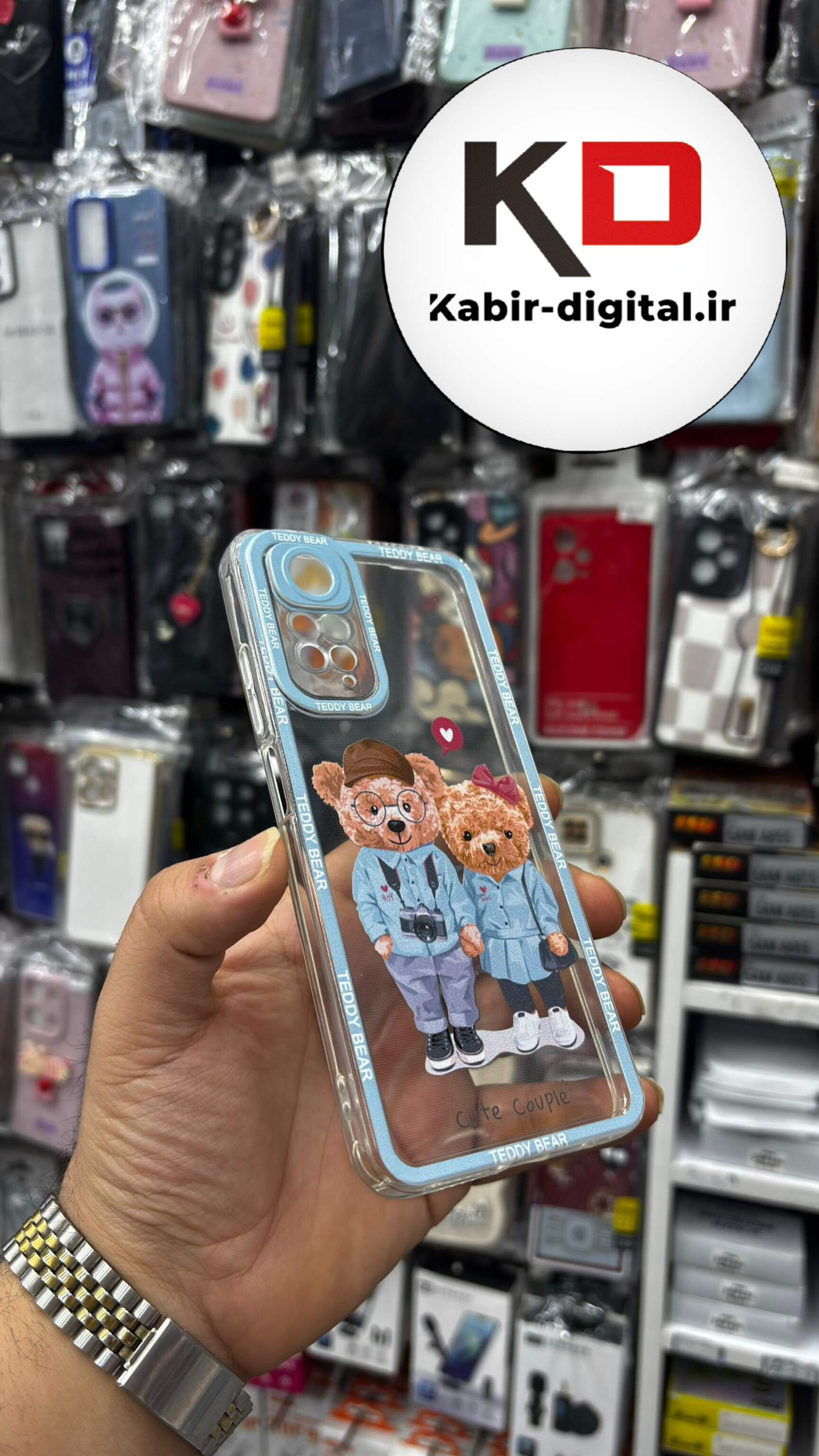 قاب گوشی Redmi Note 11 4G - Redmi Note 11S شیائومی فانتزی ژله ای طرح خرس تدی محافظ لنز دار