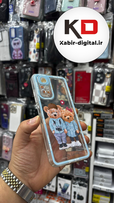 قاب گوشی Redmi Note 11 4G - Redmi Note 11S شیائومی فانتزی ژله ای طرح خرس تدی محافظ لنز دار