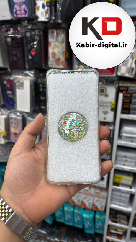قاب گوشی Redmi Note 11 4G Global - Redmi Note 11s - Redmi Note 12s شیائومی ژله ایی رزینی اکلیلی سواروسکی پلاک آینه ای پاپ سوکت دار