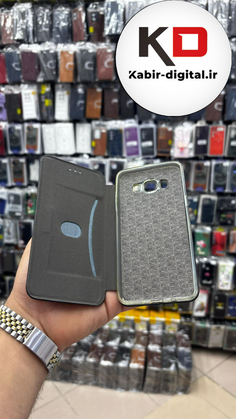 کیف گوشی Galaxy J510 / J5 2016سامسونگ چرم مگنتی جاکارتی مشکی