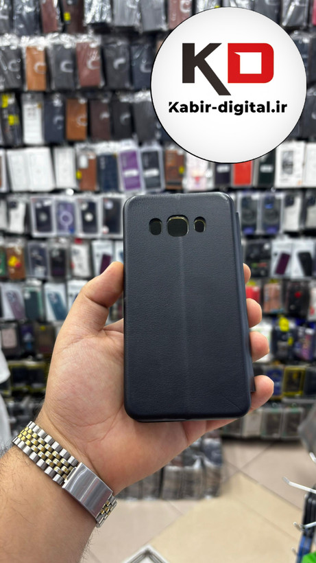 کیف گوشی Galaxy J510 / J5 2016سامسونگ چرم مگنتی جاکارتی مشکی