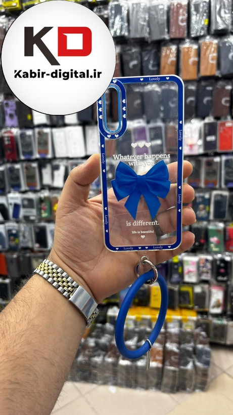 قاب گوشی Galaxy A30s/A50s/A50 سامسونگ طرح ژله ای شفاف عروسکی پاپیونی النگویی قلبی محافظ لنز دار آبی