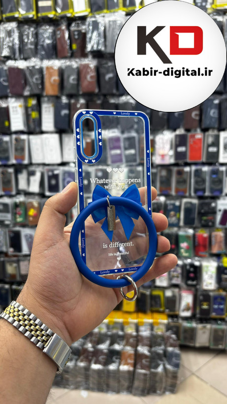 قاب گوشی Galaxy A30s/A50s/A50 سامسونگ طرح ژله ای شفاف عروسکی پاپیونی النگویی قلبی محافظ لنز دار آبی