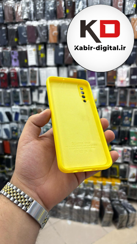 قاب گوشی Galaxy A30s/A50s/A50 سامسونگ سیلیکونی اورجینال پاک کنی درجه یک زیربسته زرد