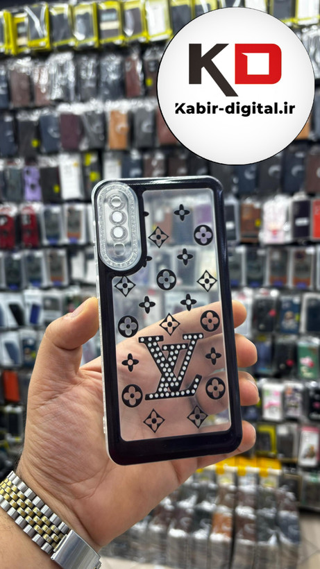 قاب گوشی Galaxy A30s/A50s/A50 سامسونگ طرح دار فانتزی ژله ای شفاف محافظ لنز دار لویی ویتون