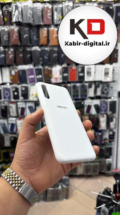 قاب گوشی Galaxy A30s/A50s/A50 سامسونگ سیلیکونی اورجینال پاک کنی درجه یک زیربسته سفید