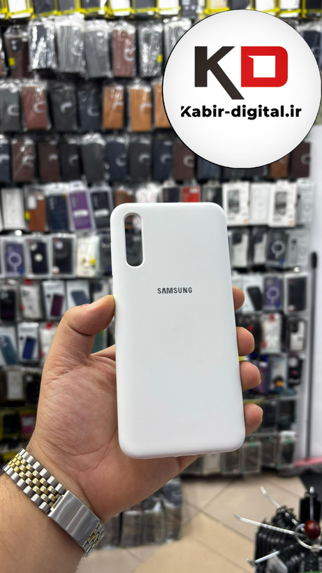 قاب گوشی Galaxy A30s/A50s/A50 سامسونگ سیلیکونی اورجینال پاک کنی درجه یک زیربسته سفید
