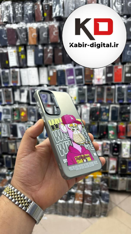 قاب گوشی Galaxy A55/A35 سامسونگ So CooL سوکول اورجینال فانتزی دکمه کرومی طرح میمون