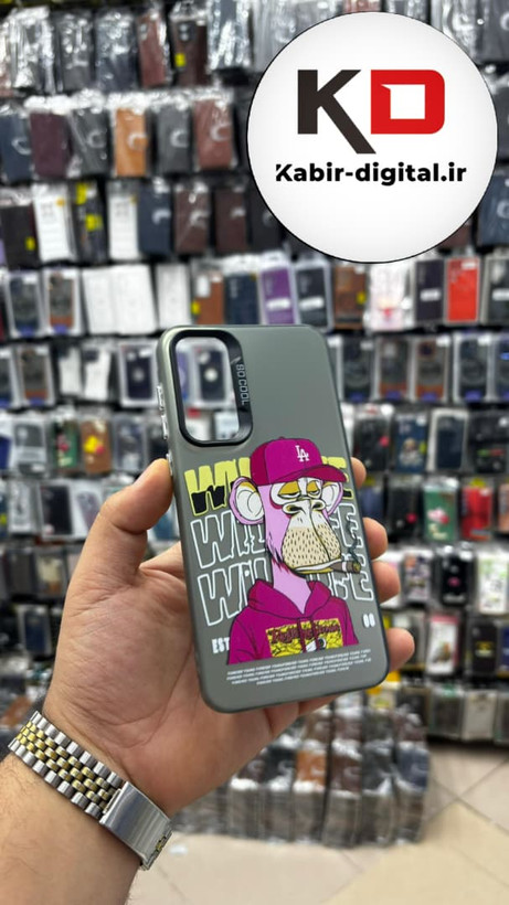 قاب گوشی Galaxy A55/A35 سامسونگ So CooL سوکول اورجینال فانتزی دکمه کرومی طرح میمون