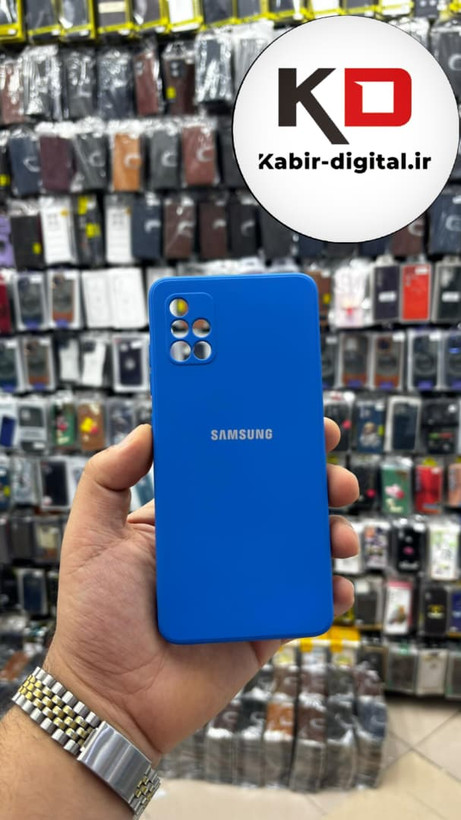 قاب گوشی Galaxy A51 سامسونگ سیلیکونی های کپی زیربسته آبی کاربنی