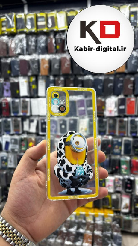 قاب گوشی Galaxy A31 سامسونگ طرح دار فانتزی عروسکی مینیون ها ژله ای شفاف محافظ لنز دار کپسولی
