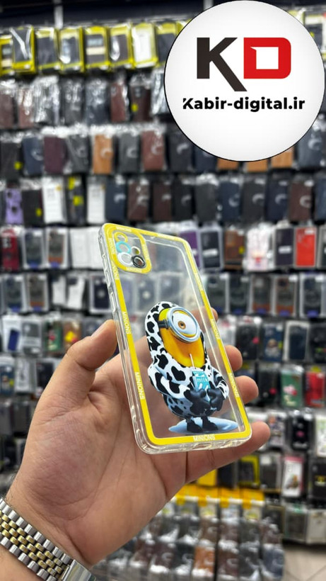 قاب گوشی Galaxy A31 سامسونگ طرح دار فانتزی عروسکی مینیون ها ژله ای شفاف محافظ لنز دار کپسولی