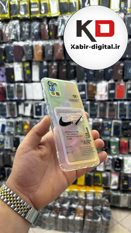 قاب گوشی Galaxy A31 سامسونگ ژله ای جاکارتی دار محافظ لنز دار کپسولی نایک